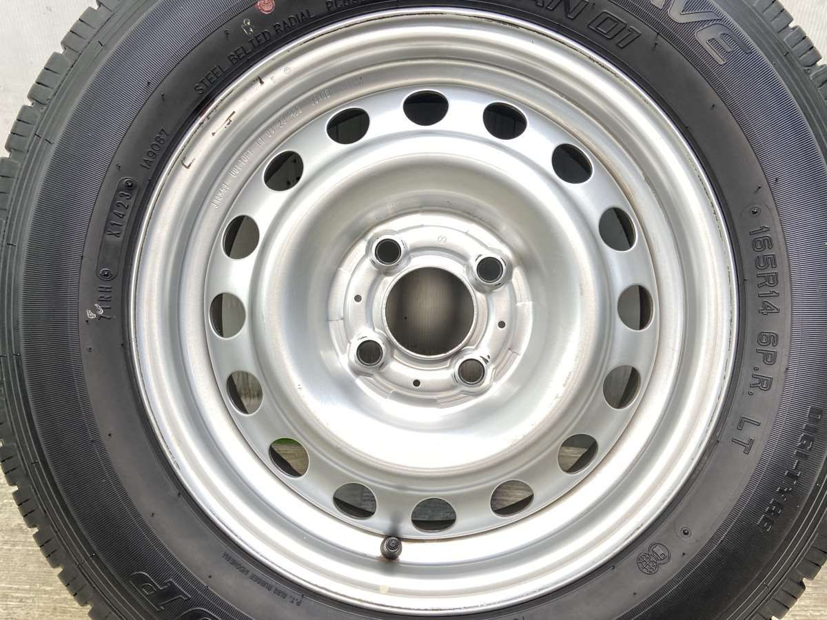165R14 6PR ダンロップ エナセーブ VAN01 日産純正 14x5.0 100-4穴 
