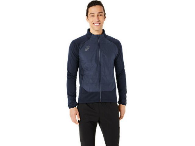 asics アシックス XX HYBRID TOP ミッドナイト S 2101A244 405 | スポーツウェア スポーツ 衣類 衣料品 ウエア ウェア 男性 メンズ トップス はっ水 保温 ポケット付き フルジップ 動きやすい エコ 万能 