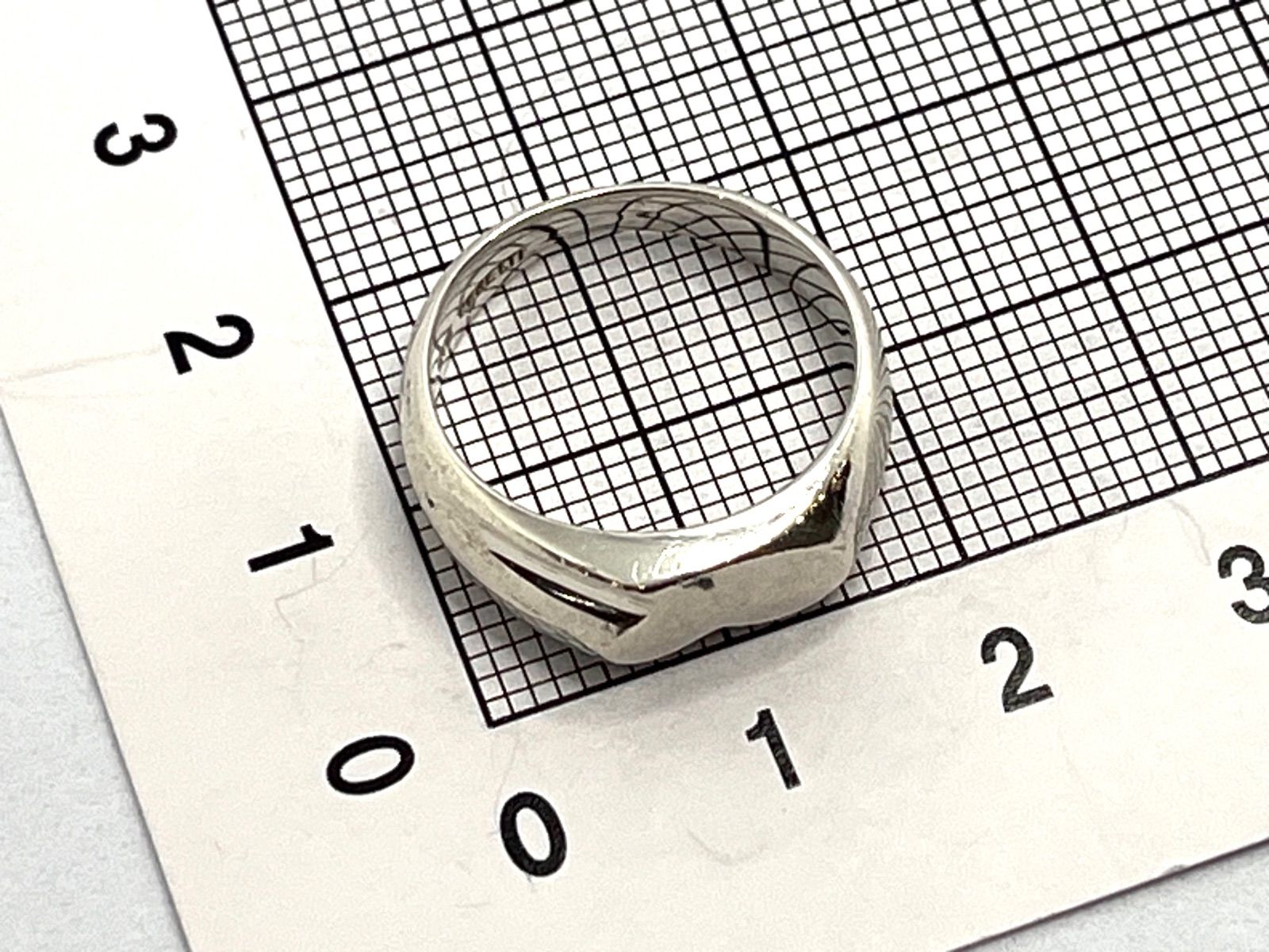 ティファニー　シグネット　カーブド　ハート　リング　シルバー　10号 a078 Tiffany&Co. ティファニー カーブド ハート シグネット