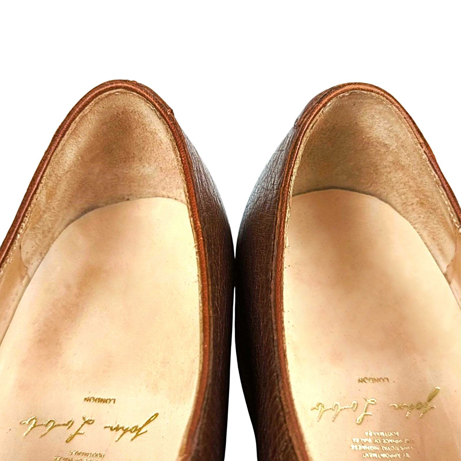 【高級品】 定価270万円超 着用数回の 上品 ジョンロブ ロンドン ビスポーク 超 上オーストリッチローファー ダークブラウン 9EEE相当 魅了された