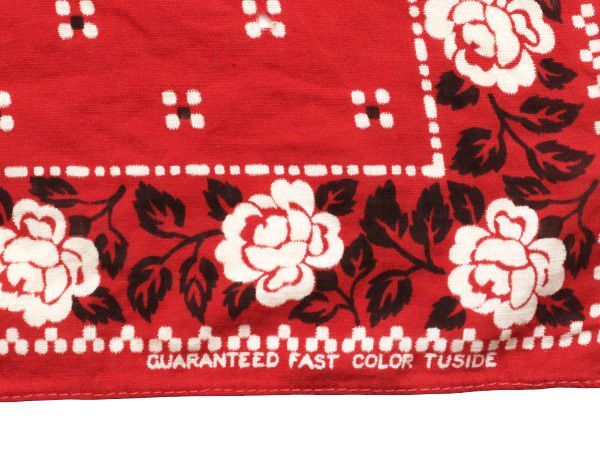 VINTAGE - ビンテージ 70s ペイズリー インテリア ハンカチ タオル タペストリー 希少 雰囲気系 50s USA製 ☆ TUSIDE フラワー 総柄 バンダナ / 小物