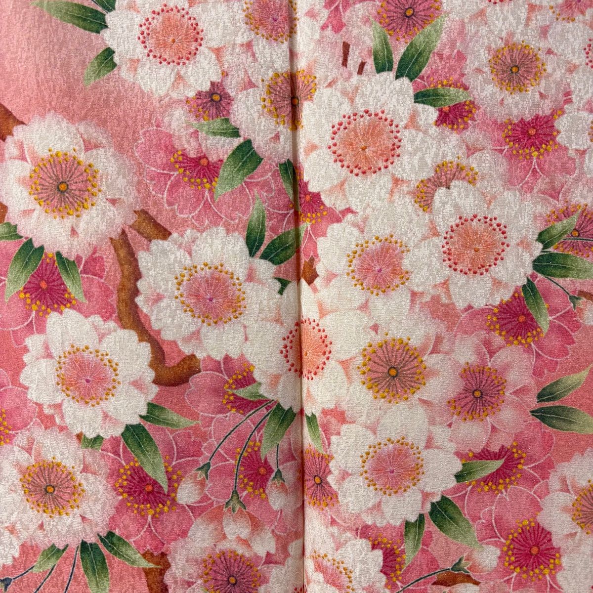 振袖 逸品 鈴乃屋 桜 姫 銀通し 金彩 ピンク 袷 身丈160cm 裄丈66.5cm 