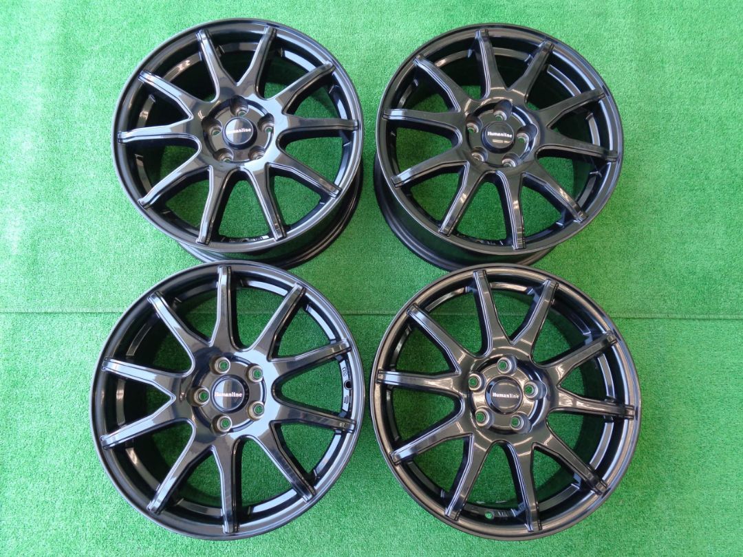 6.5J-16インチ 5H114.3 48 HumanLine S15 社外 アルミ ホイール 4本