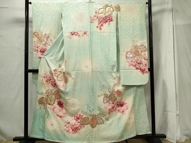 ＊振袖＊ 正絹　吉祥花文　暈し染め　金銀彩 振袖＊ 正絹 吉祥花文 暈し染め 金銀彩