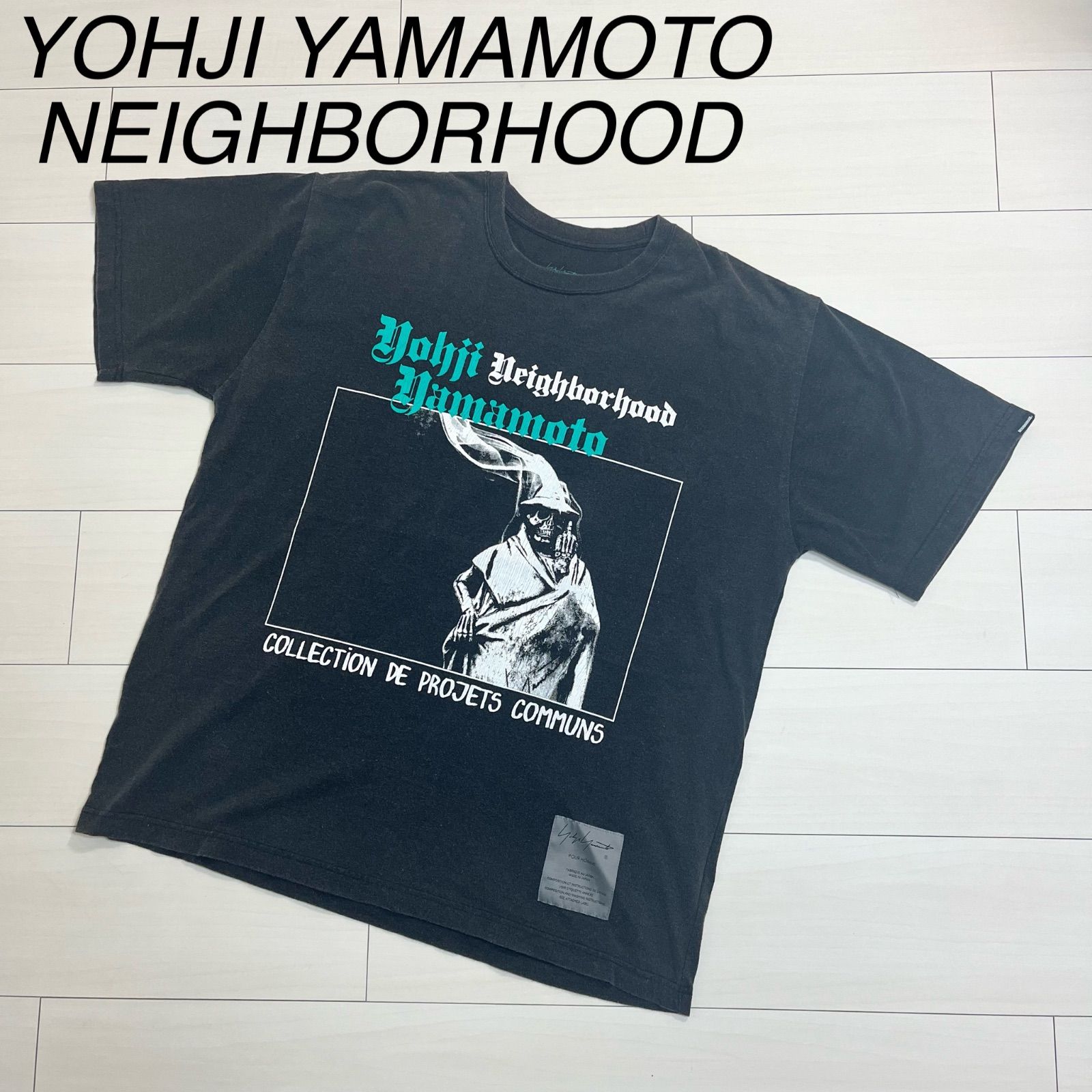 美品 YOHJI YAMAMOTO NEIGHBORHOODエディショングレーT ヨウジヤマモト 