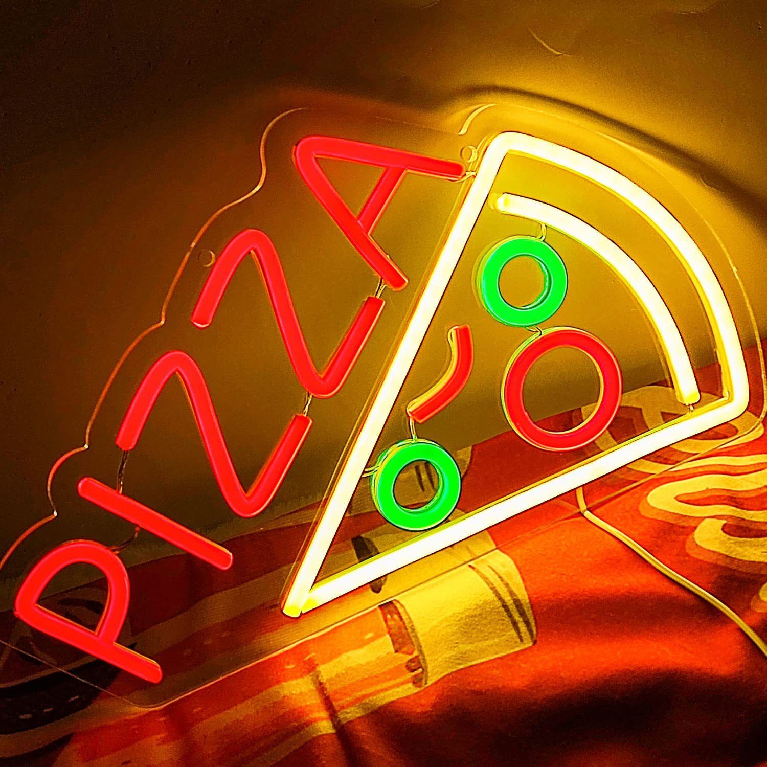 ネオンサイン 壁掛け ネオンイト pizza ピザ 発光サイン ネオン管 壁装飾 おしゃれ LED ネオン看板 部屋 インテリア バー カフェ 車 屋内 販売店 趣味 照明 D817