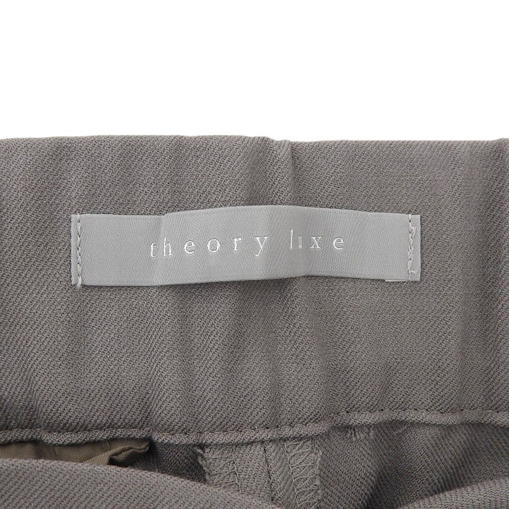 theory luxe セオリーリュクス 美品 Theory luxe セオリーリュクス ウール混 ワイド スラックス パンツ ボトムス レディース グレー系 36 22年 36