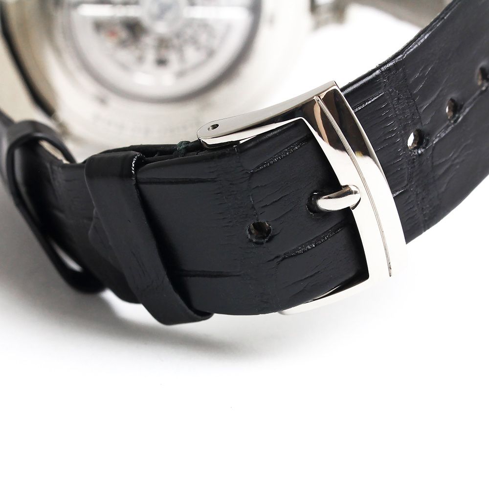 ブシュロン エピュール K18WG 750 金無垢 ホワイトゴールド アリゲーターレザー 自動巻き メンズ 腕時計 WA021104 箱付（新品・未使用品）