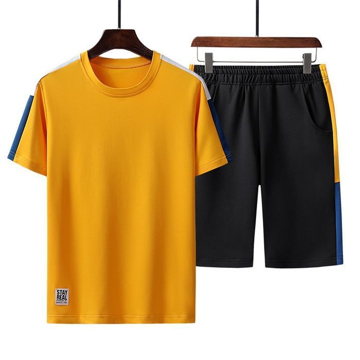上下セット トップス セットアップ メンズ 半袖 カジュアル 夏服 シャツ ハーフパンツ ショートパンツ ジャージ 薄手 部屋着 運動着 涼しい 肌触り通気性 夏 おしゃれ fVir654