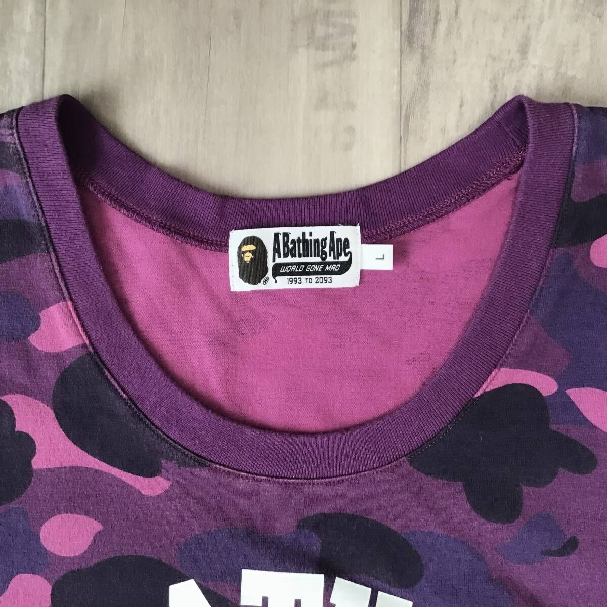 Purple camo カレッジロゴ タンクトップ Lサイズ a bathing ape BAPE 
