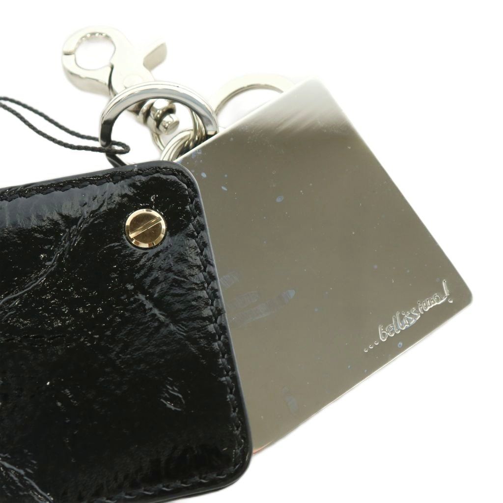  ドルチェ-ガッバーナ ドルガバ DOLCE-GABBANA キーホルダー 羊革 レザー 鏡フック付き ロゴ シルバー金具 黒 ブラック XZ GY 18 その他 トップス