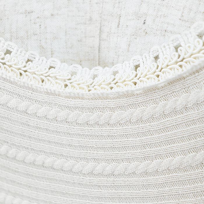 ケーブル編 刺繍