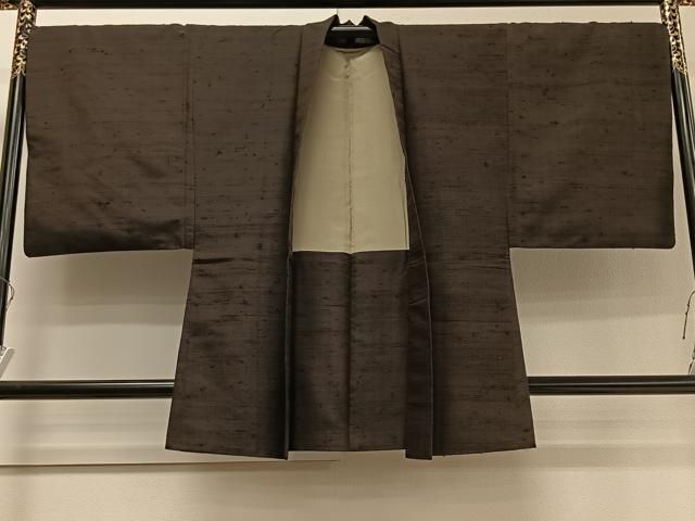 平和屋着物○男性 黒紋付 長羽織セット 正絹 逸品 AAAZ7162ck 平和屋着物 