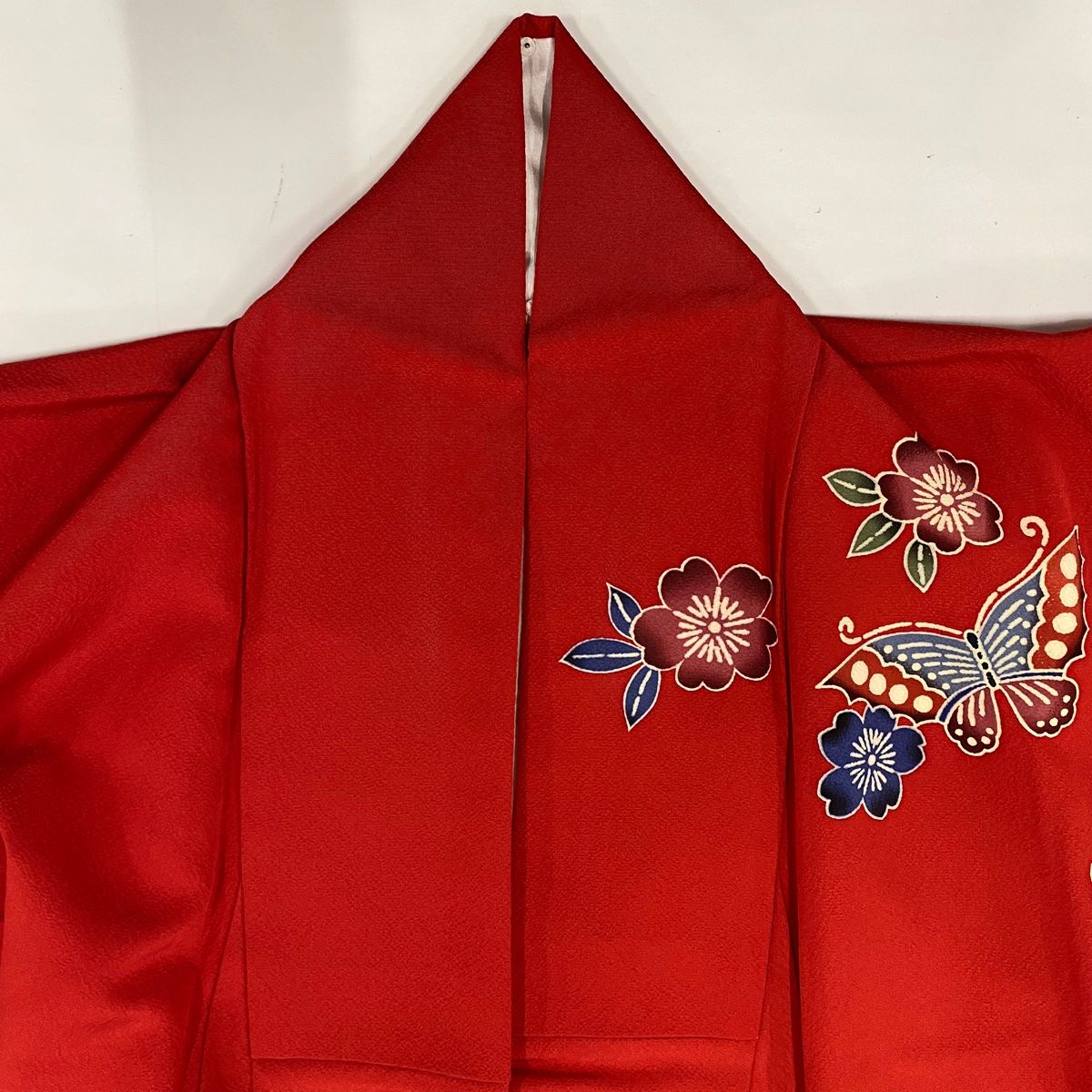 振袖 朱赤 総刺繍柄 身丈178cm 裄幅66.5cm
