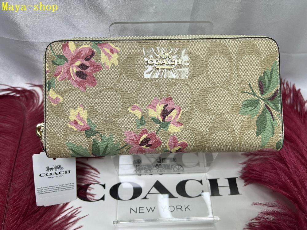 コーチ COACH 長財布 財布  シグネチャー フローラル リリィ プリント アコーディオン ジップアラウンド 財布 レディース 新品未使用 ブランド F73345 A085 12