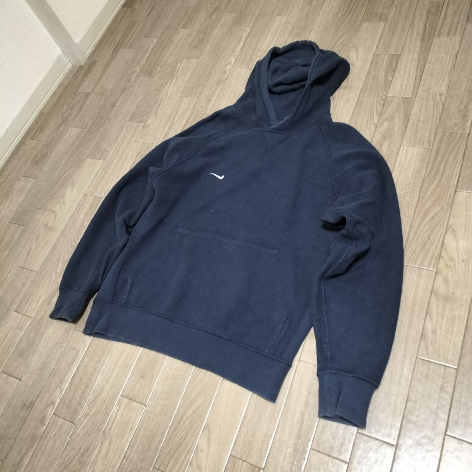 希少☆00s OLD NIKE スウェット パーカー フーディー フード