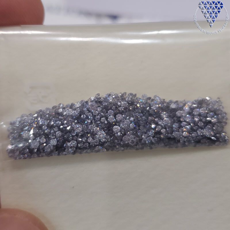 0.015ct 15 ピース セット 合計 約 0.225 ct FANCY GRAY・GRAISH BLUE / VIOLET 系 天然  ダイヤモンド メレ 量り売り 品