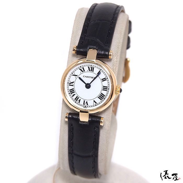 【K18YG】カルティエ プチヴァンドーム 極美品 アンティーク 金無垢 レディース Cartier 時計 腕時計 中古 イエローゴールド【送料無料】