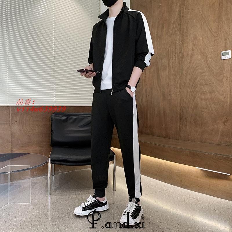 セットアップ メンズ スポーツ トレーニング ランニング シンプル ロング丈 上下セット ソフト ストレッチ スウェット 長袖 カジュアル 冬 秋 ジップアップ vii 4 w 639939