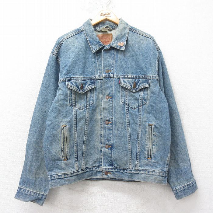 XL/古着 リーバイス Levis 70507 長袖 ジージャン メンズ 00s 大きいサイズ コットン 紺 ネイビー デニム spe 25feb15 中古 アウター Gジャ
