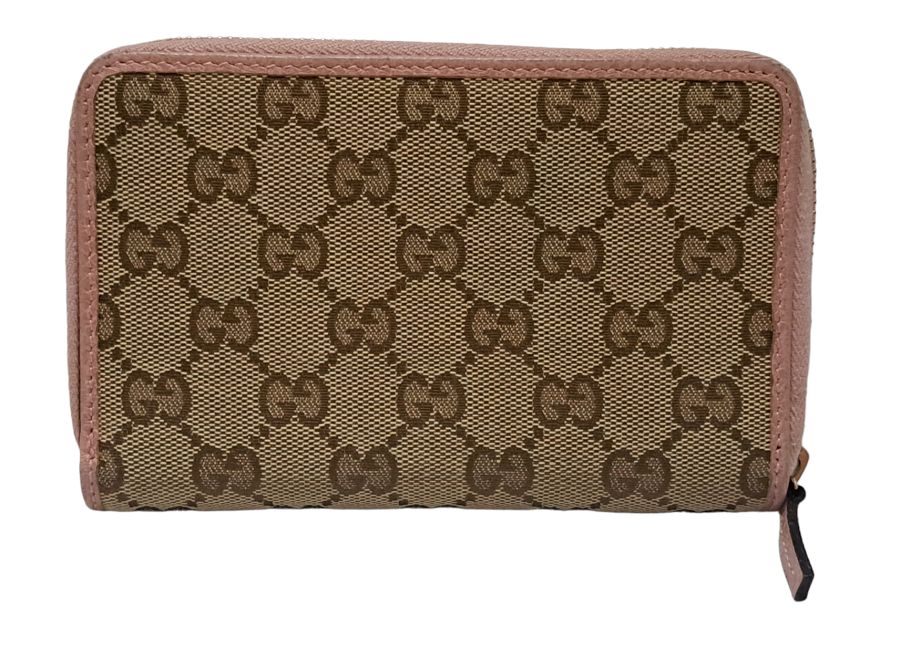 グッチ ラウンドファスナー 長財布 GGキャンバス ベージュGG