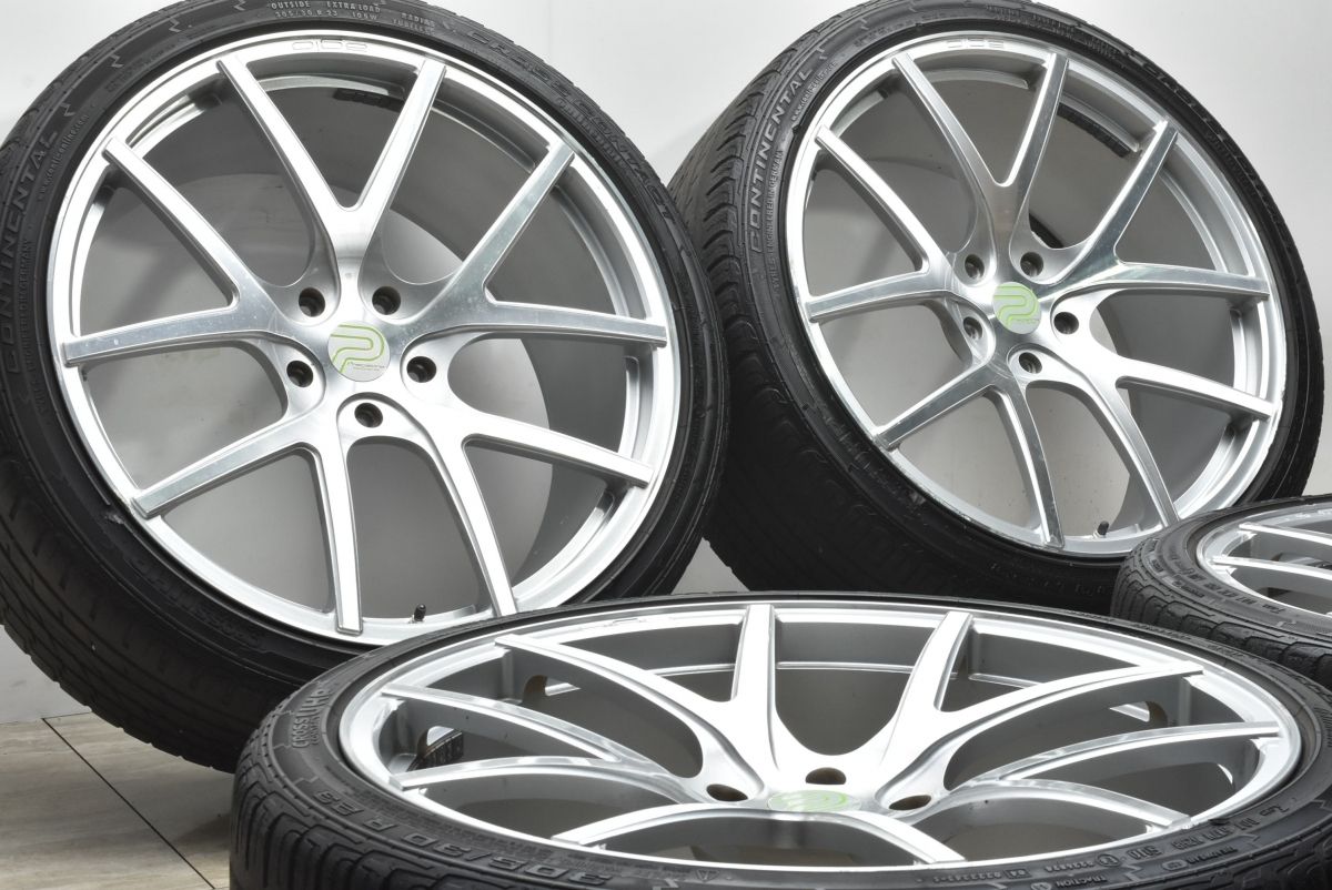 鍛造品 AGIO Precisione PKR 23in 10.5J 43 PCD130 コンチネンタル クロスコンタクト 305|30R23 ポルシェ カイエン 958 957 955
