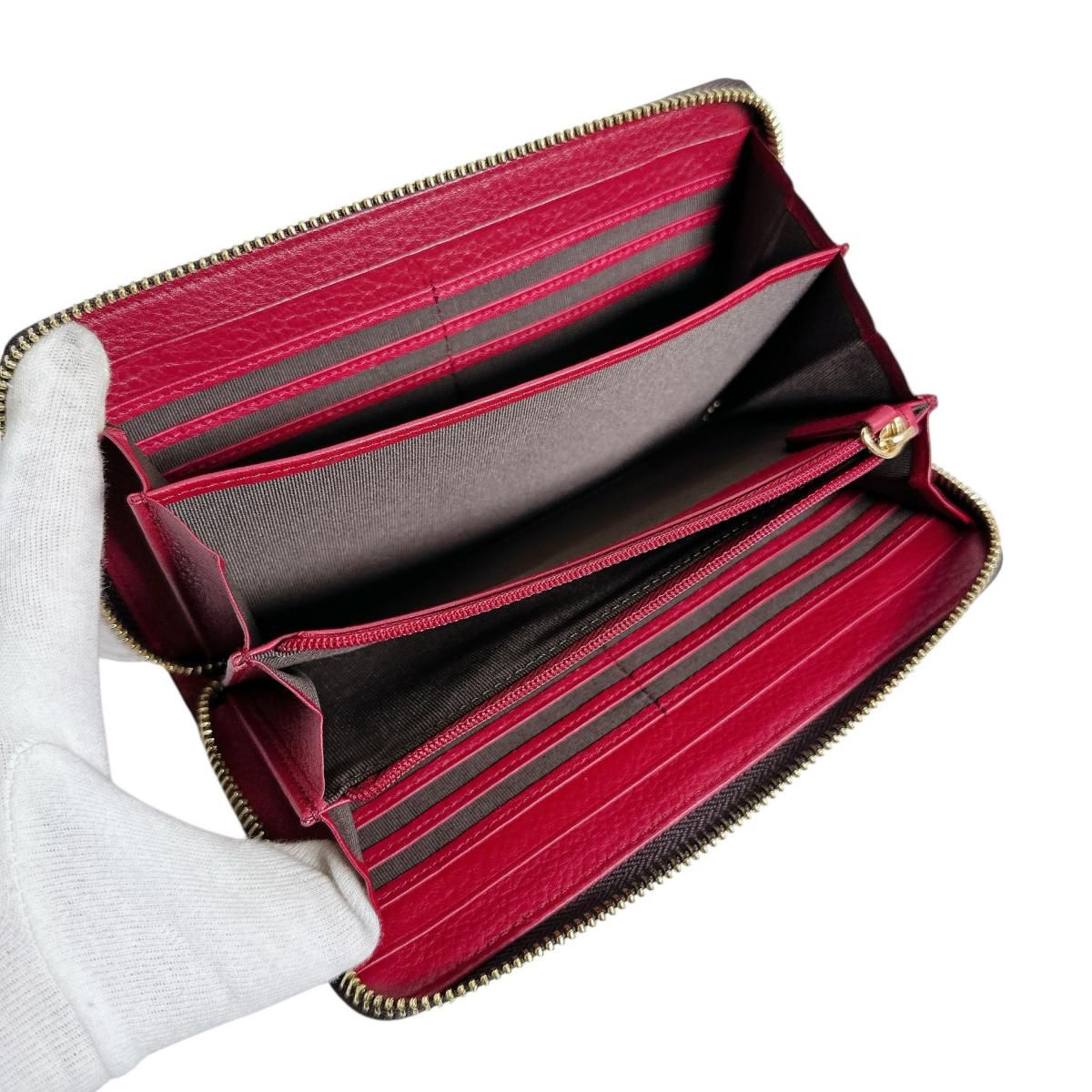 クロコダイル 52658 長財布 ニコチン  CROCODILE 外ポケット付 マット クロコダイル 52658 マット ラウンドファスナー 外ポケット付 長財布