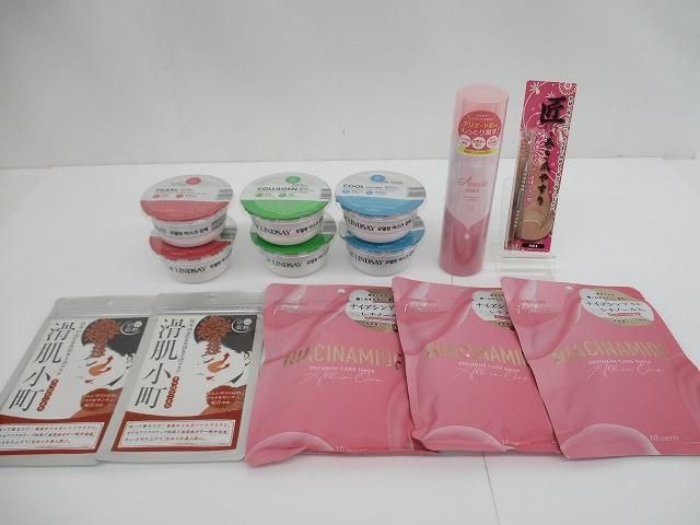 リンゼイMDマスクカップパック パール他|アミュレットミスト 敏感肌用化粧水|匠の巻き爪やすり等13点