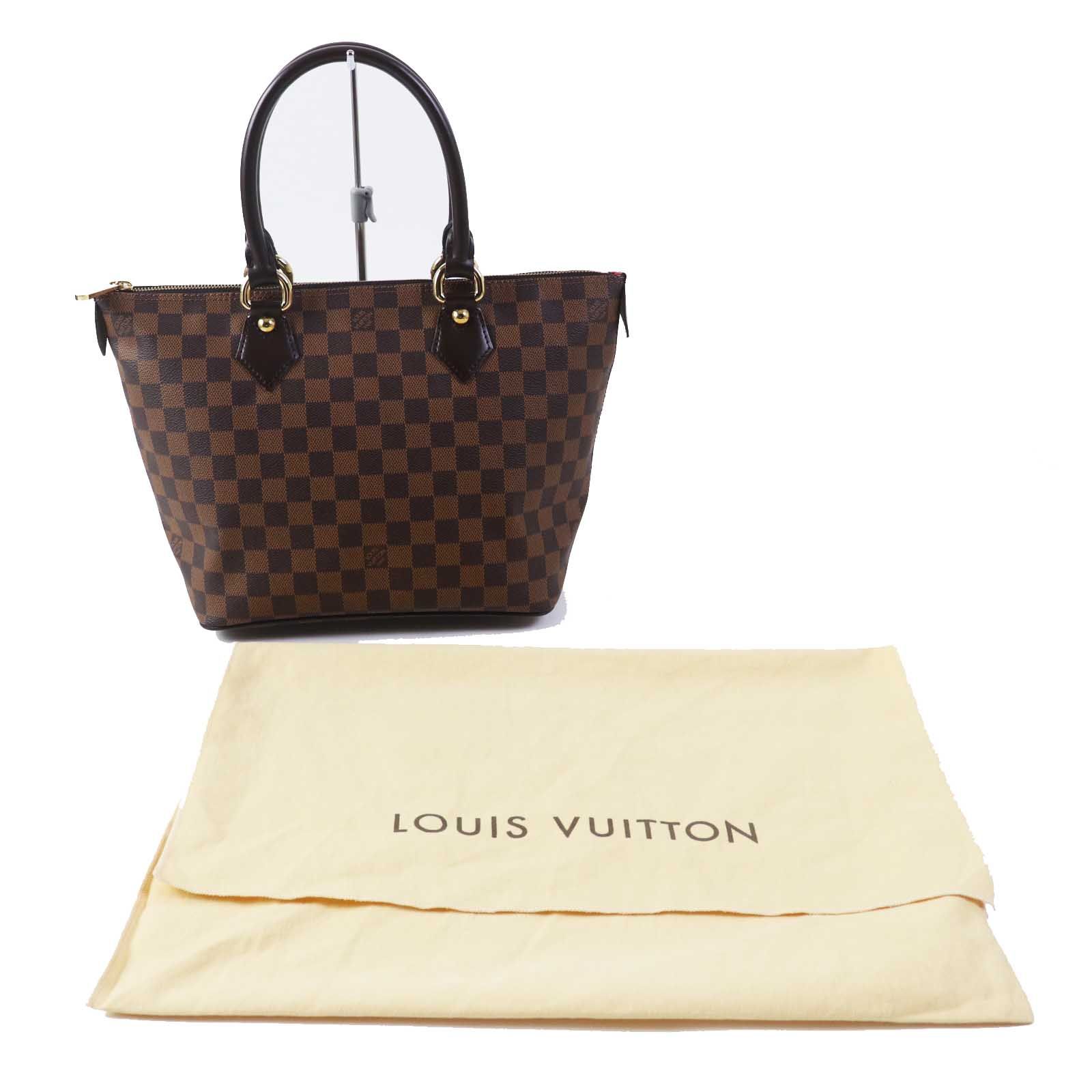 極美品◎LOUIS VUITTON ルイヴィトン N51183 ダミエ サレヤ PM ダミエ・エベヌ トートバッグ ゴールド金具 保存袋付き  フランス製 レディース - メルカリ