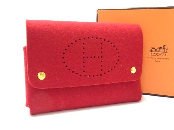 □新品□未使用□ HERMES エルメス エテュイカルトGM フェルト