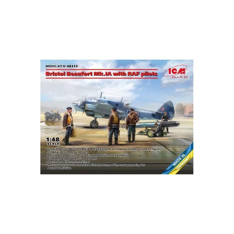 ICM 1/48 イギリス空軍 ブリストル ビューフォート Mk.Ia w