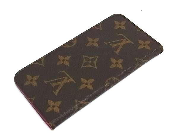 LOUIS VUITTON ルイヴィトン M63444 モノグラム フォリオ iPhone X XS 対応 アイフォンケース ブラウン系 FT0989