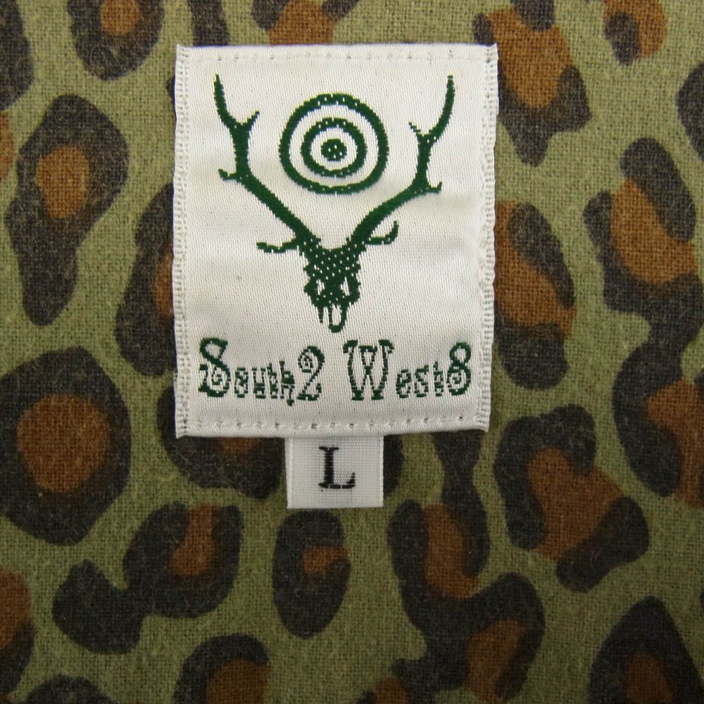South2 West8 サウスツーウェストエイト V Neck Army Shirt Printed 