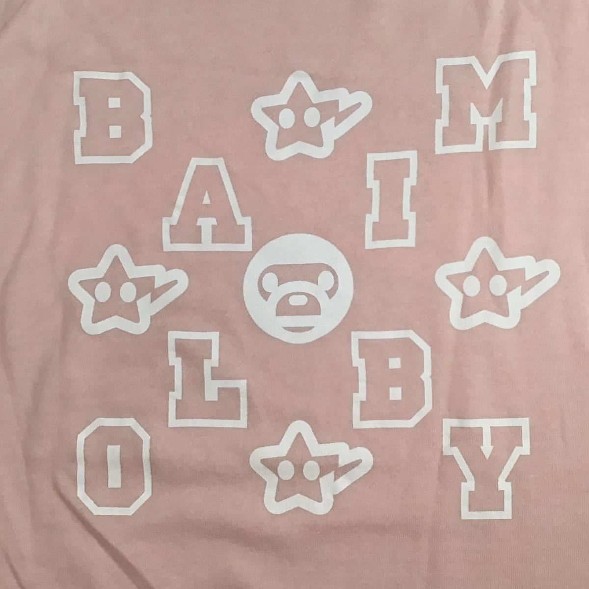 BABY MILO LOGO 長袖スウェット Lサイズ Pink a bathing ape BAPE