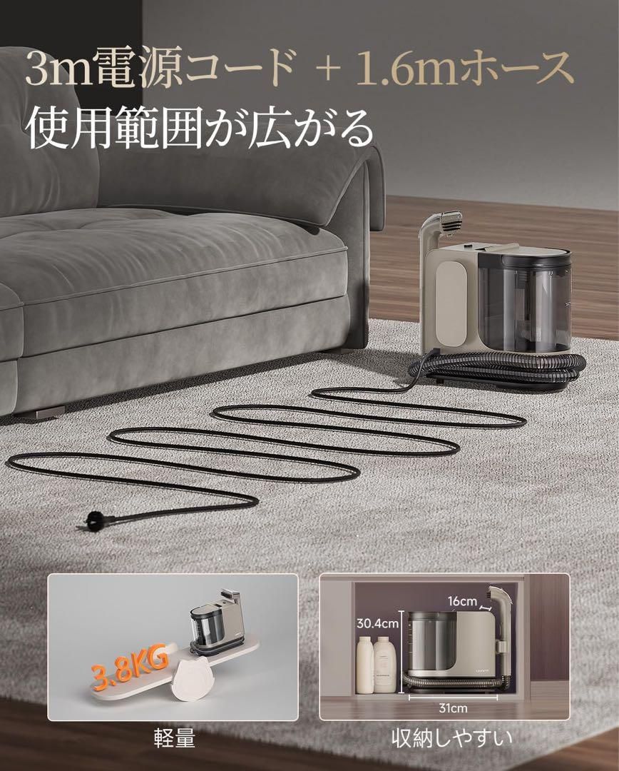 リンサークリーナー スチーム式 加熱100℃蒸気噴射 18000Pa 超 リンサー