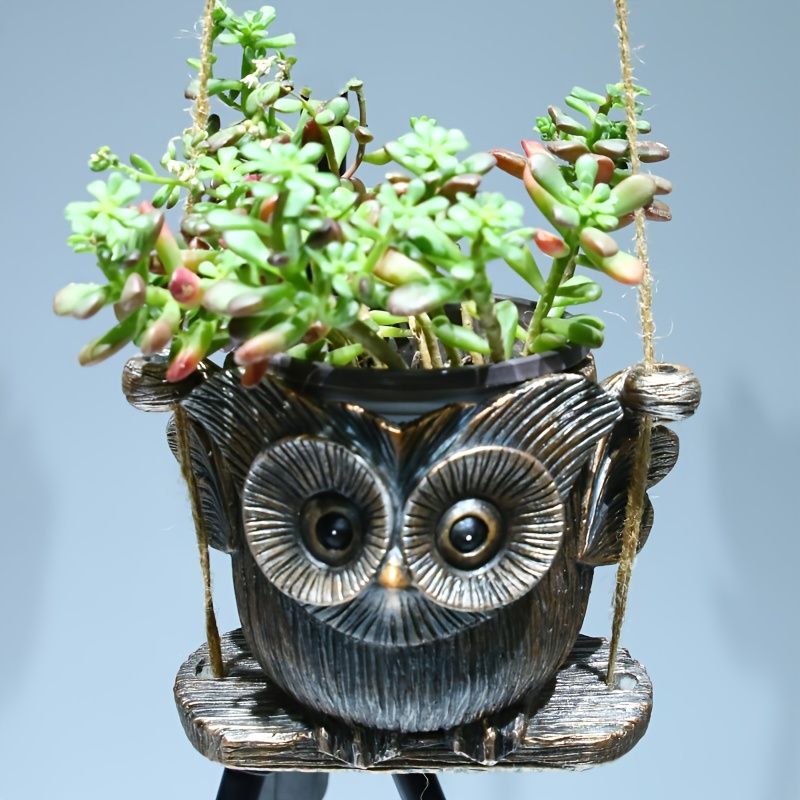 大幅値下 ハンキングプランター 吊り下げ プラントハンガー フクロウ ふくろう 3個セット 小鳥 植物 ハンガーポット 観葉植物 多肉植物 サボテン 観葉植物 インテリア 可愛い 屋内 屋外 リビング ダイニング ガーデニング 樹脂 オシャレ 激安大特集！