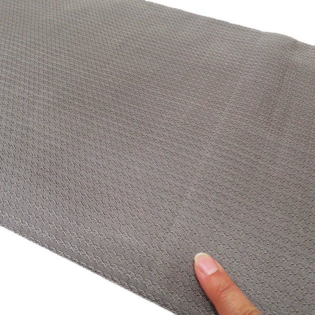 正絹　上品な六通袋帯　芯入り　濃いグレーラメ 正絹 上品な六通袋帯 芯入り 濃いグレーラメ