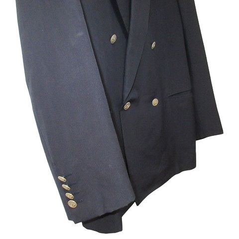 【美品】グッチ 紺ブレ テーラードジャケット ダブル 金ボタン ウール ネイビー グッチ GUCCI オールド ヴィンテージ テーラードジャケット 金ボタン