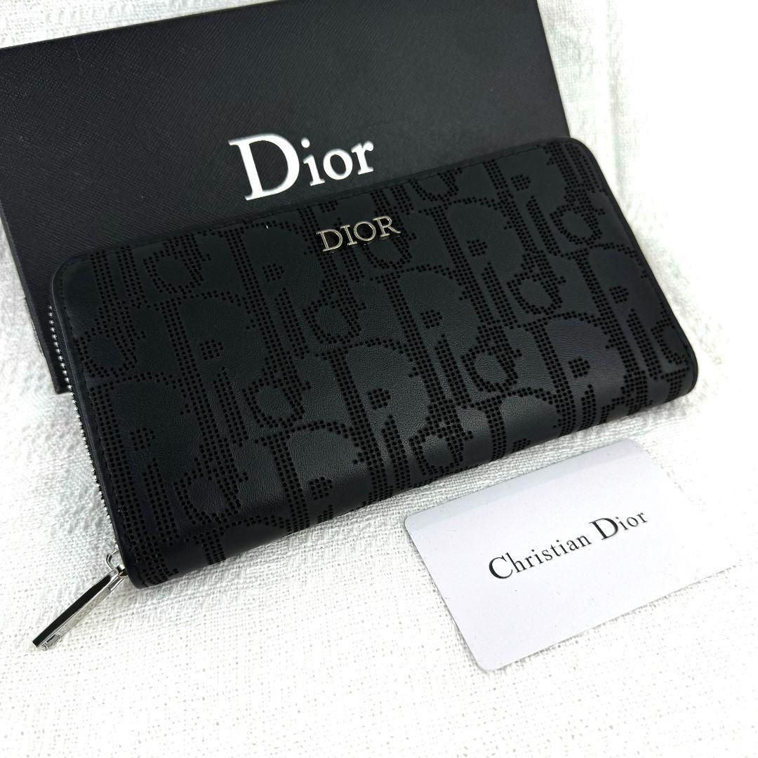 クリスチャンディオール トロッター オブリーク長財布 ロゴ ラウンドファスナー ディオール Christian Dior ラウンドファスナー長財布 - メルカリ