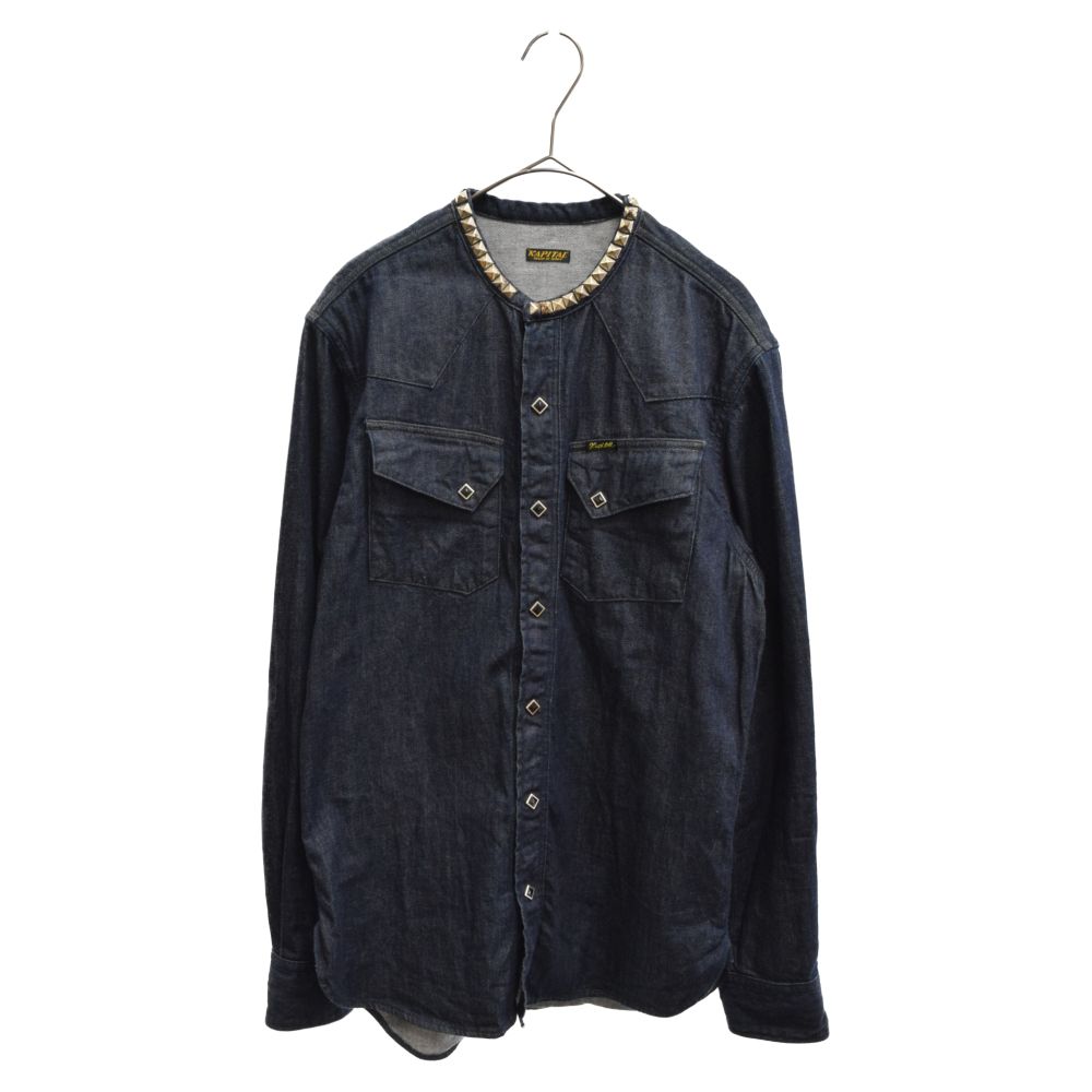 KAPITAL (キャピタル) スタッズカラー デニム長袖シャツ K2109LS046