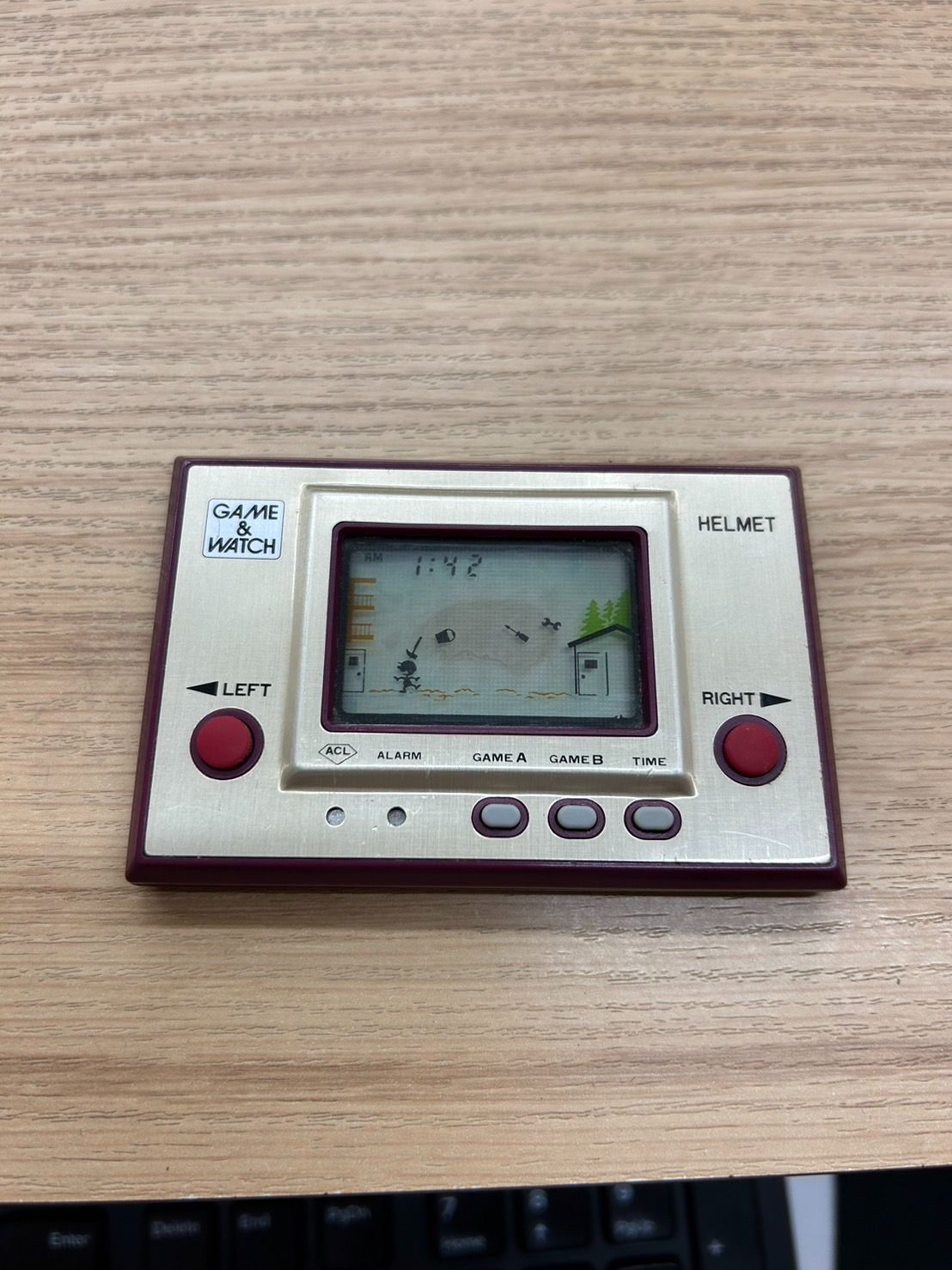 【稼働品】ゲームウォッチ　ゴールド　CN-07　ヘルメット　完品　　 AIDA244175793