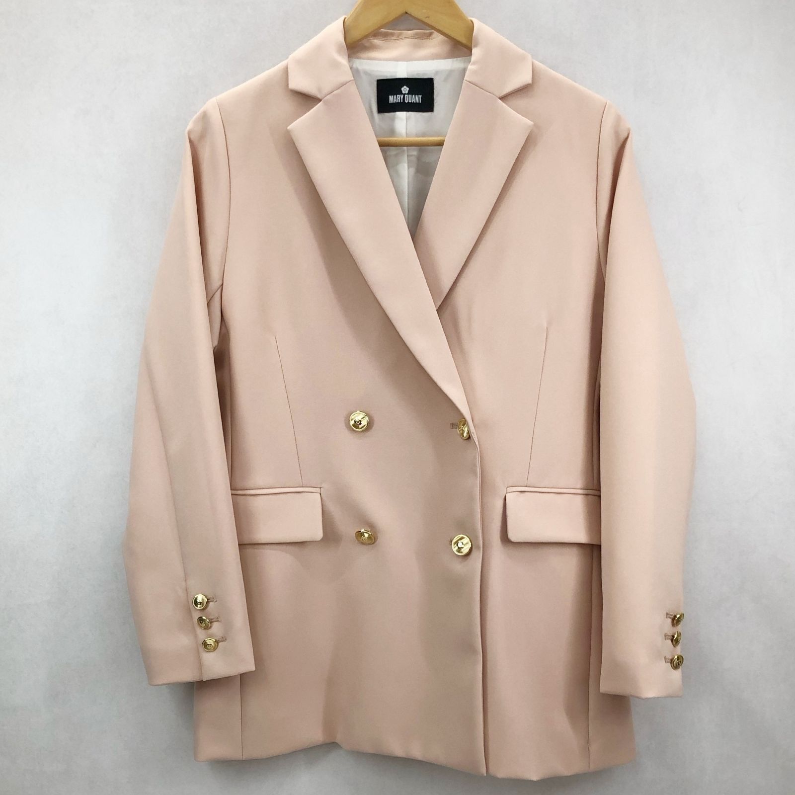 美品 MARY QUANT マリークワント メタル デイジー ボタン ダブル 