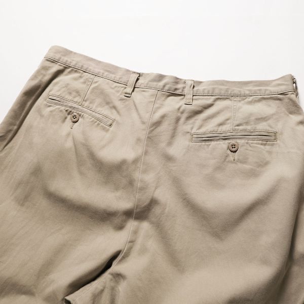 90's Jクルー J.CREW ノータック コットン チノパンツ (36/32) カーキ系 ボタンフライ チノパン 90年代 旧タグ オールド 90's Jクルー J.CREW ノータック コットン チノパンツ (36/32