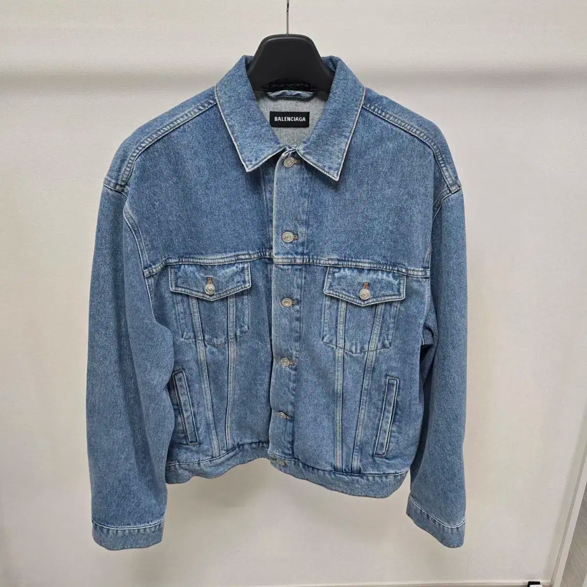 BALENCIAGA デニムジャケット 46サイズ BALENCIAGA(バレンシアガ) バックロゴ デニム ジャケット 46
