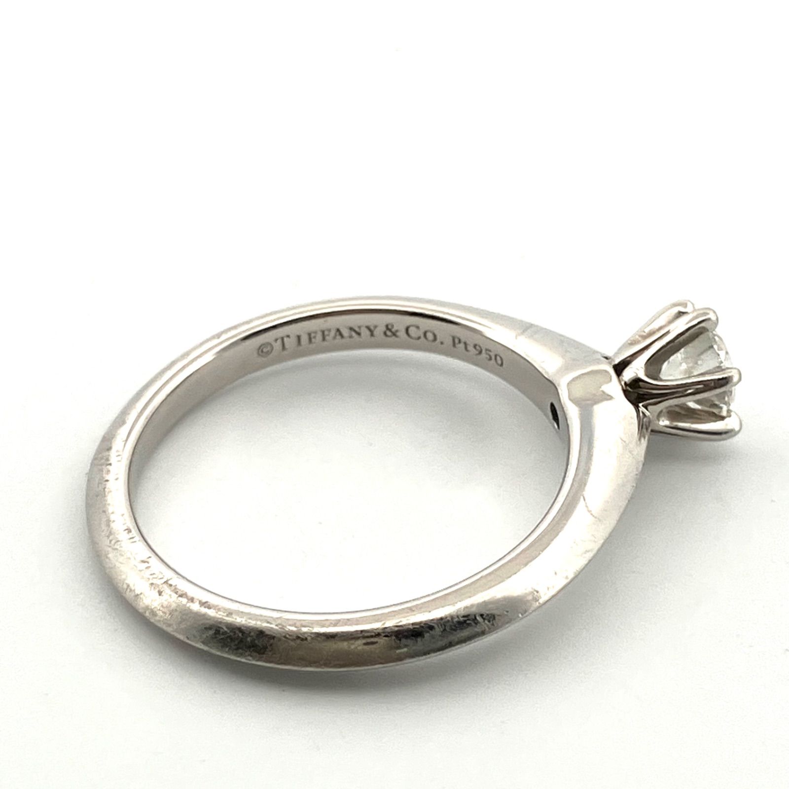 鑑定済み】正規品 TIFFANY＆CO ティファニー リング ソリティア Pt950  