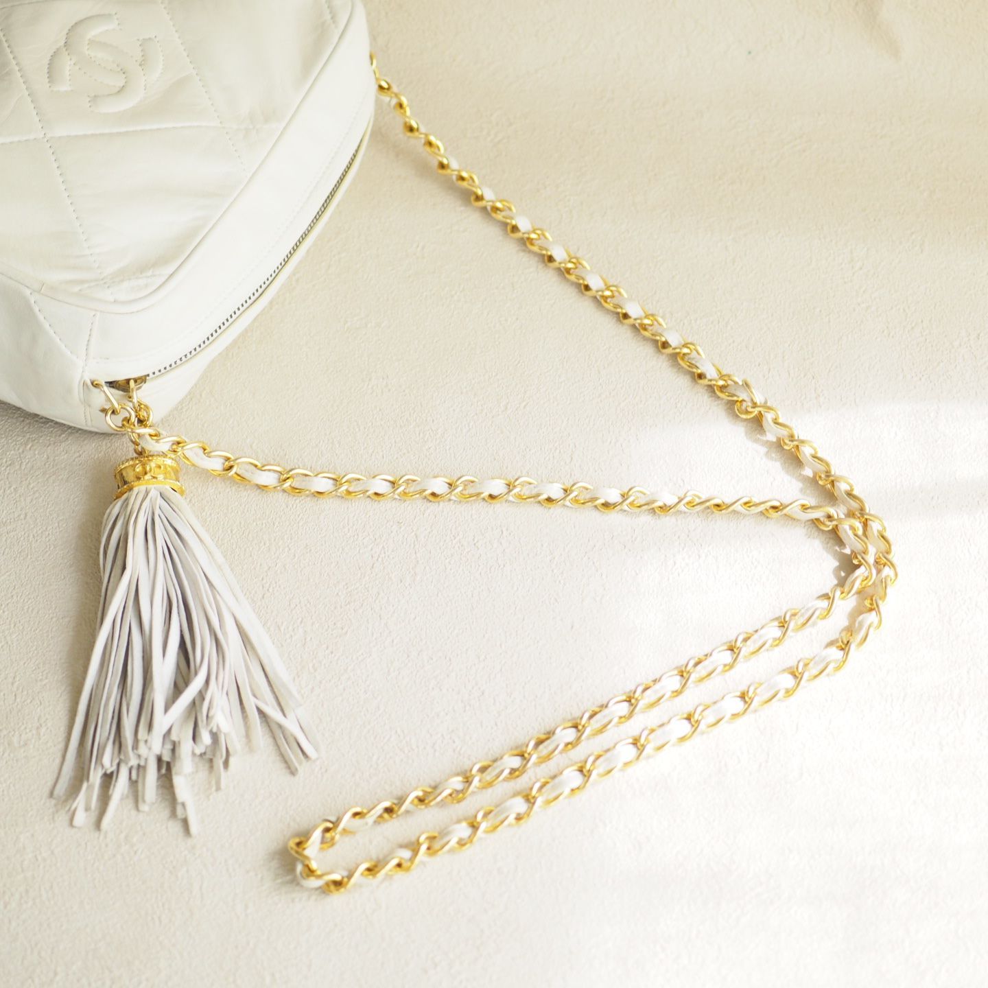 ヴィンテージ シャネル CHANEL フリンジ マトラッセ 18 チェーン 