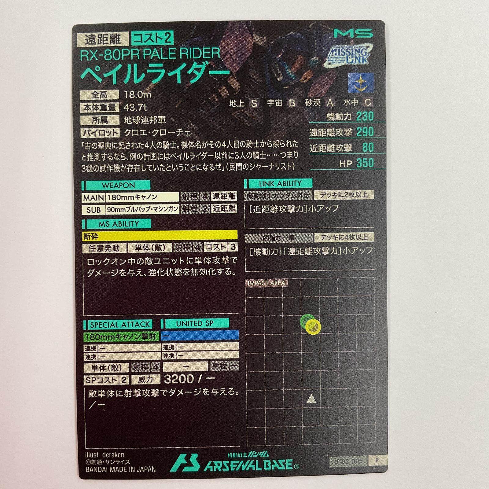 BANDAI - ペイルライダー　箔押し　プロモ　アーセナルベース PR-019 ペイルライダー【PR】【箔押し】 | 機動戦士ガンダム