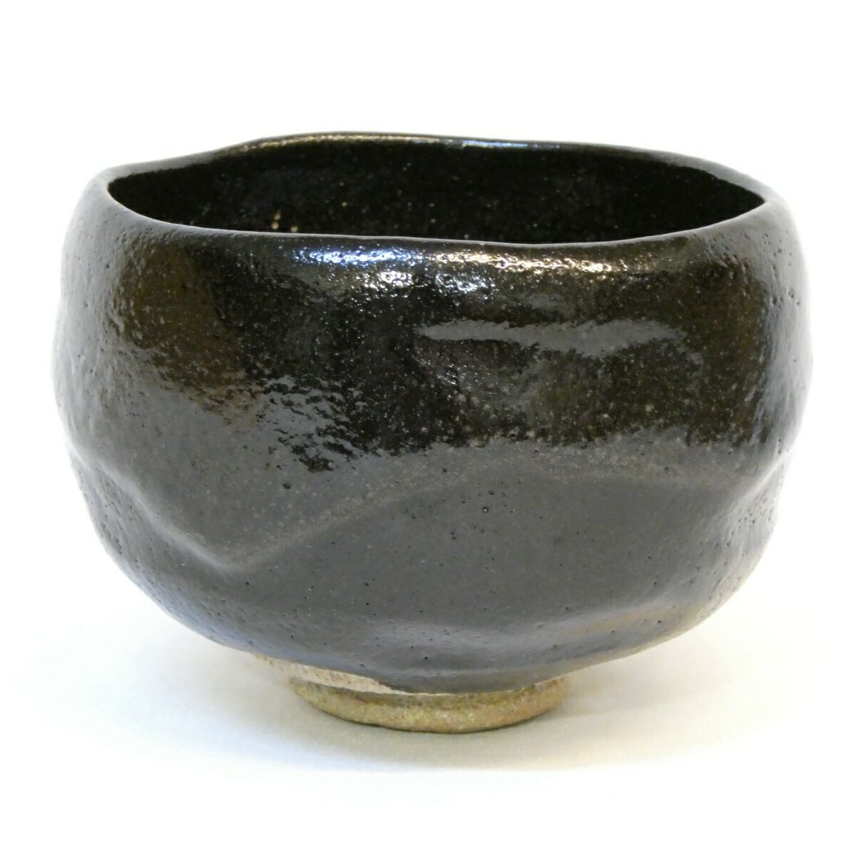 八月の特売品】政所窯 永興紹道（後藤紹道）作 幕釉 黒茶碗 楽焼