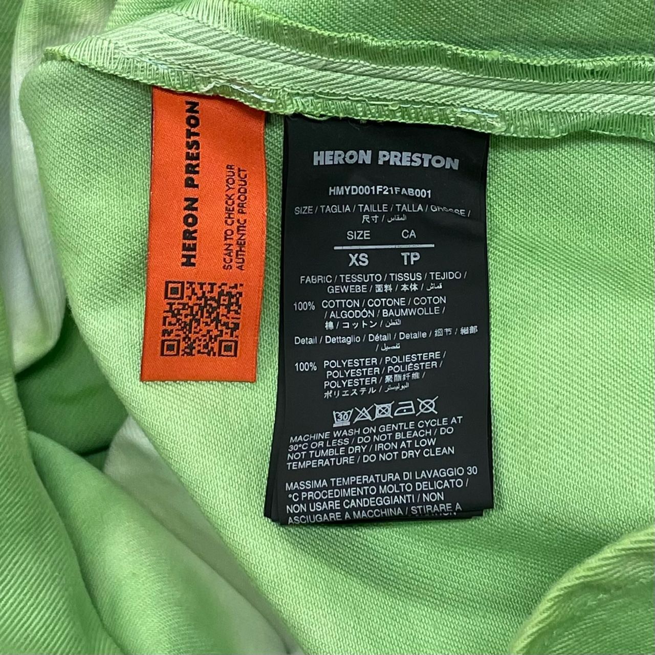 未使用品 HERON PRESTON 21AW タイダイ デニム シャツ ジャケット 