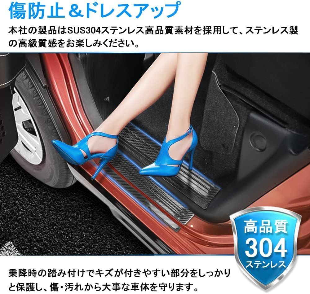 ダイハツ 新型アトレー S700系 スカッフプレート サイドステップ 内